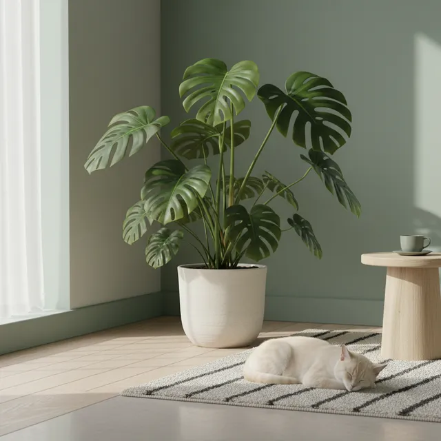 Soft & Minimal ad for Leaf & Co Monstera