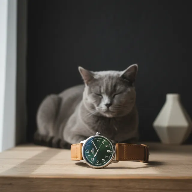 Muted & Editorial ad for Meridian Field Watch